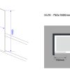 Vaste bandwand extra hoog 160 cm