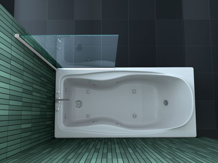 Vaste bad-wand 70 cm