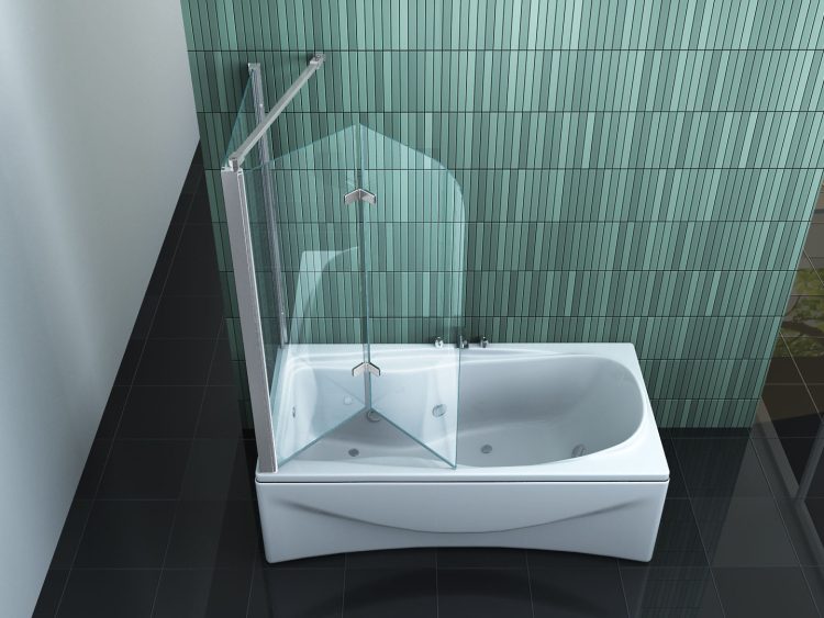 Badwand met zijwand 68-70 cm