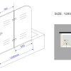 adwand met zijwand 80 cm.