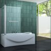 Badwand 80 cm met vaste zijwand
