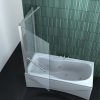 Badwand 80 cm met vaste zijwand