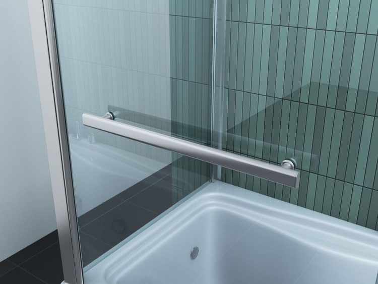 Badwand 80 cm met vaste zijwand