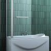 Badwand 80 cm met vaste zijwand