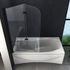 Badwand met mat zwarte profielen