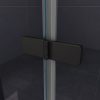 Badwand met mat zwarte profielen