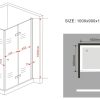 Inklapbare vouwdeuren mat zwart 90 x 100 cm