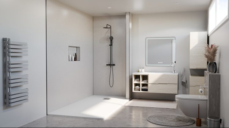 Wandpaneel Terrazzo 92 x 260 cm (inkortbaar) - Afbeelding 2