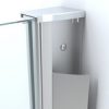 Vijfhoek douchecabine met draaideur blinde montage