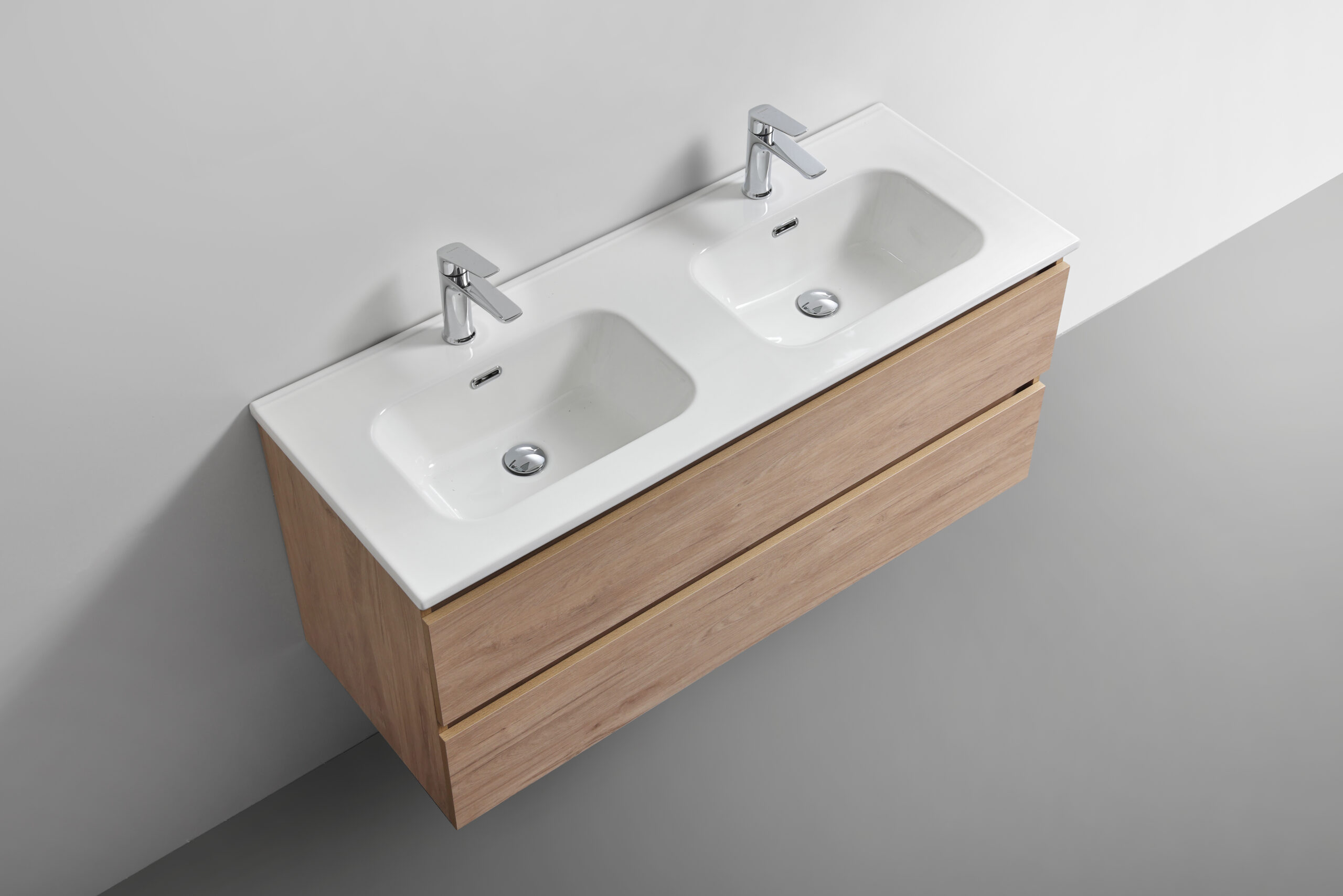 Badkamermeubel Scandinavisch Eiken 120 cm (bovenaanzicht)