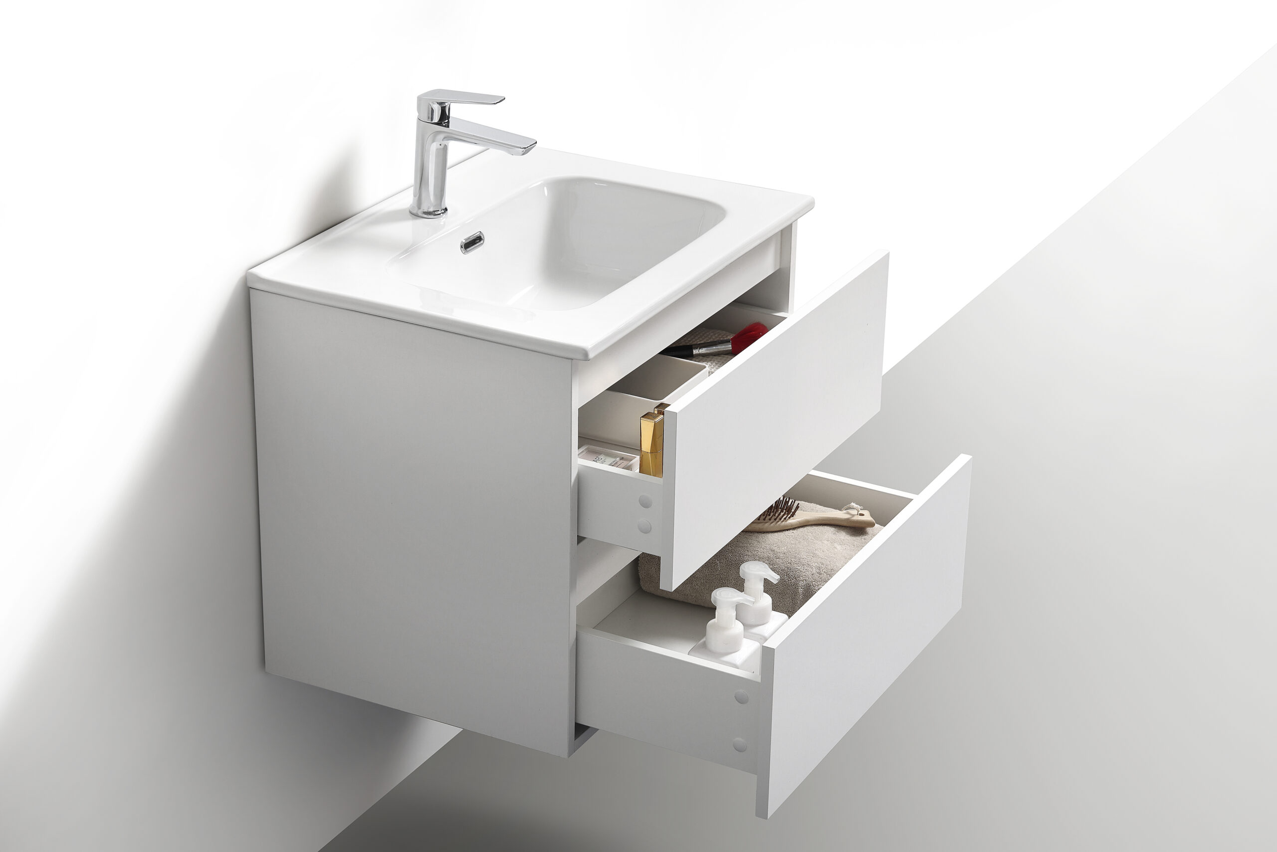 Badkamermeubel Wit 60 cm (zijaanzicht)