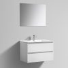 Witte badkamermeubel + Vlakke Spiegel 80 cm productfoto