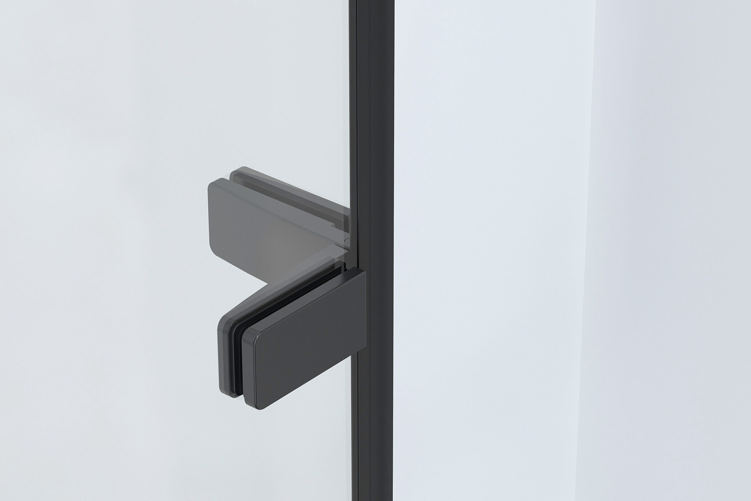 Handig draaideursysteem matzwart open