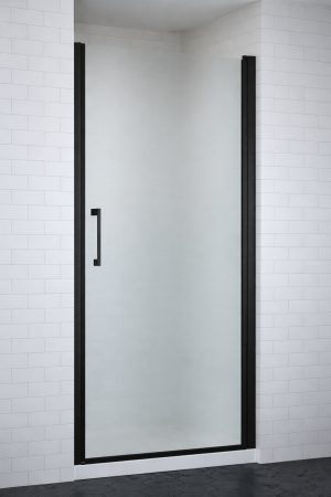 Maatwerk douchedeur matglas + zwarte profielen