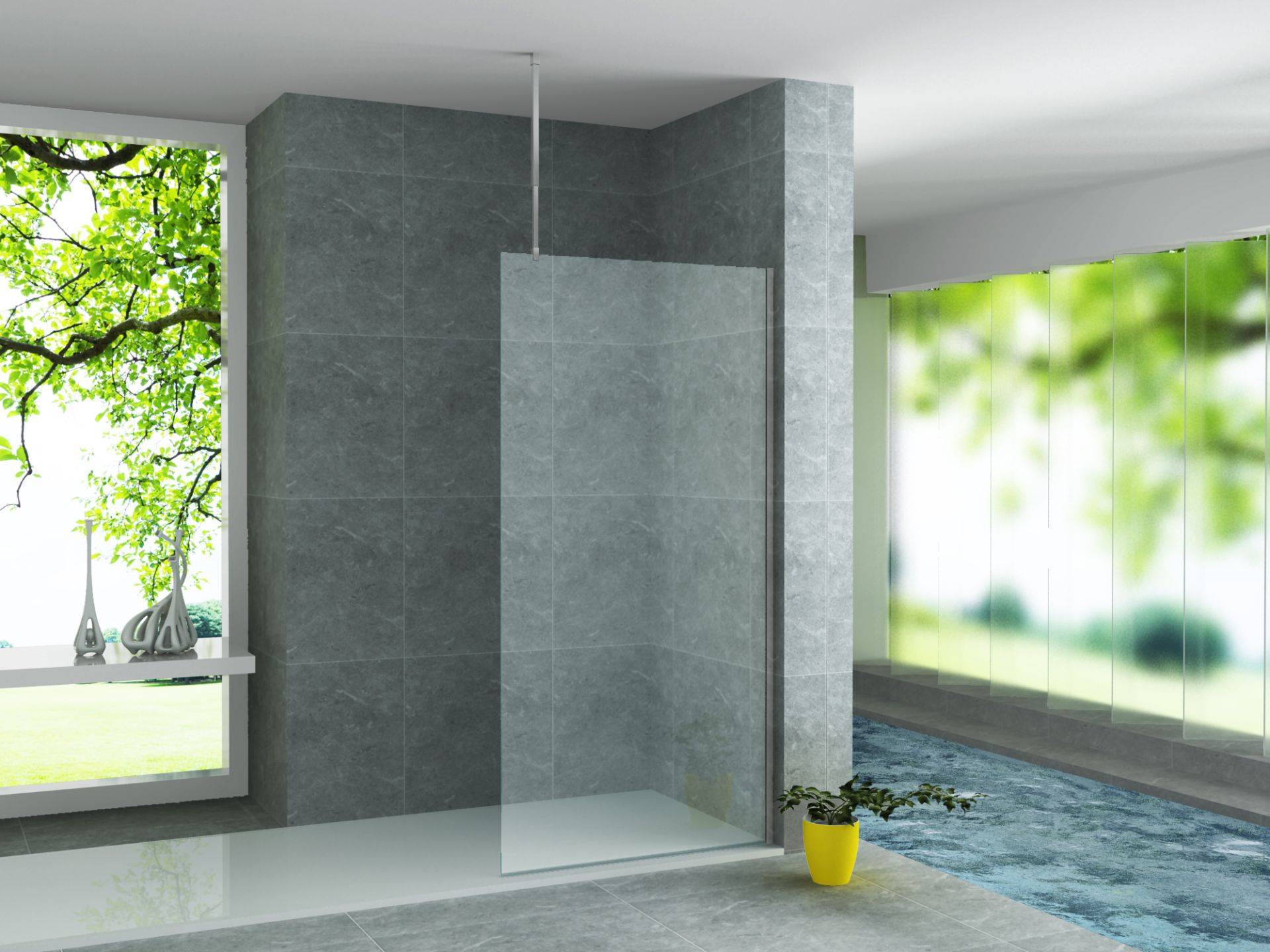 Plafond Stabilisatiestang Chroom sfeerfoto