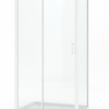 Douchecabine schuifdeur met witte profielen